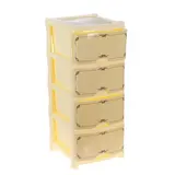 Комод 4-х секционный "Декор. Белёный дуб", цвет бежевый 