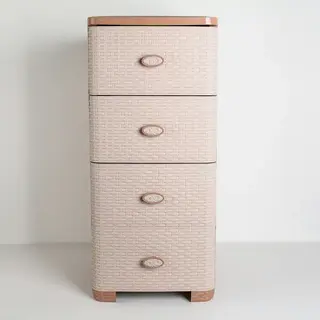 Комод Альтернатива 4-х секционный "Плетёнка", цвет какао