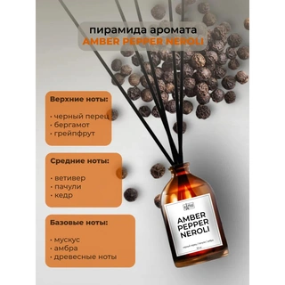 Ароматический диффузор для дома EIFFELAROMA Dif50-11 Black Pepper neroli ambra 50 мл - фото 5
