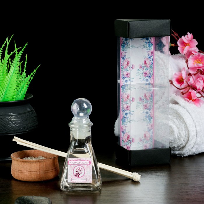 Подарочный набор с аромамаслом 50 мл "Романтика", аромат сакура 