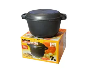 Казан НМП 6870 с крышкой-сковородкой 7л - фото 2