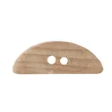 Пуговица с двумя отверстиями, полукруглая, 55 мм 