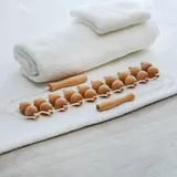 Массажёр-лента, шариковый, универсальный, 10 звеньев, цвет «светлое дерево»  - фото 2