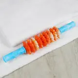 Массажёр «Скалка», 9 колёс, цвет голубой/оранжевый  - фото 3