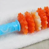 Массажёр «Скалка», 9 колёс, цвет голубой/оранжевый 