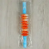 Массажёр «Скалка», 9 колёс, цвет голубой/оранжевый  - фото 2