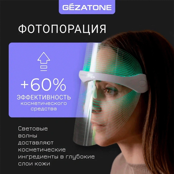 LED маска Gezatone m1030 - фото 7