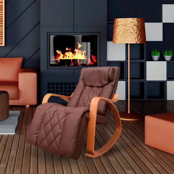 Массажное кресло-качалка Relaxy Delta B Chocolate - фото 2