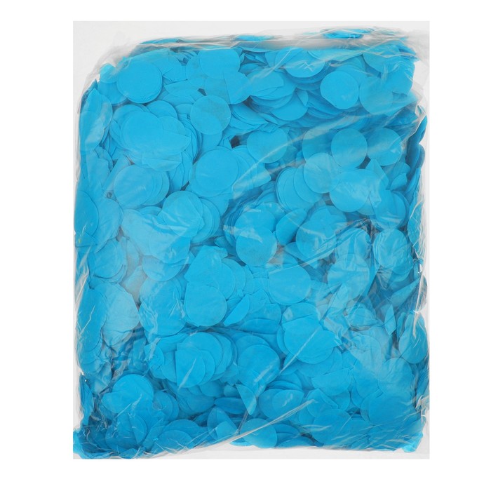 Наполнитель для шара "Конфетти круг" 2,5 см, бумага, цвет синий, 500г 