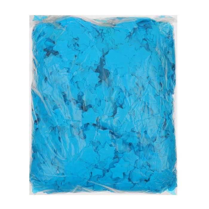 Наполнитель для шара «Конфетти звезды», 2 см, бумага, 500 г, цвет голубой 