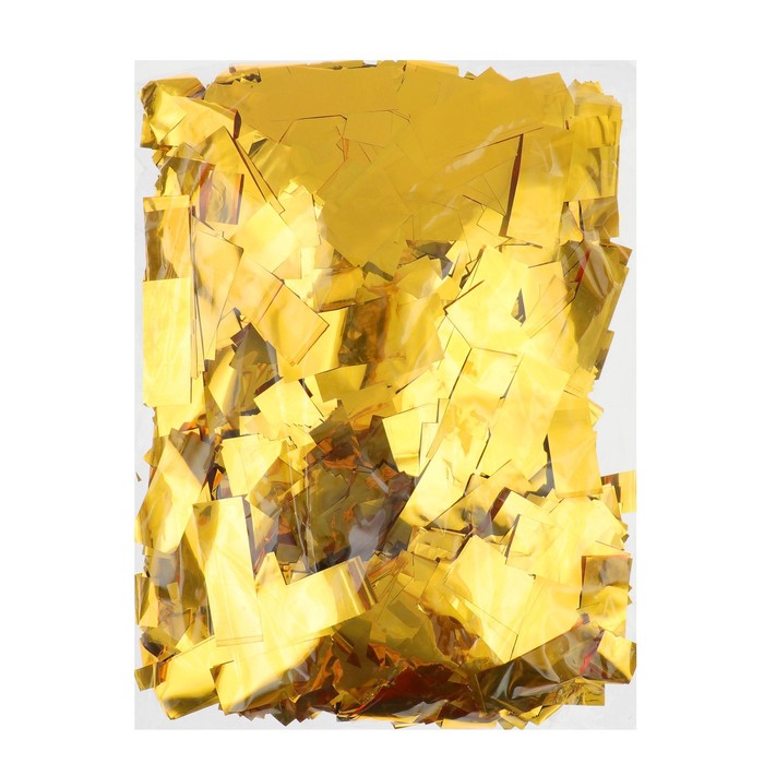 Наполнитель для шара "Конфетти прямоугольник" 5 см, фольга, цвет золотой 500г 
