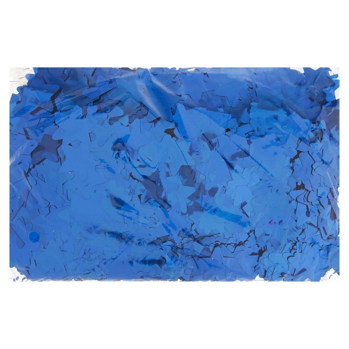 Наполнитель для шара «Конфетти звезда», 3 см, фольга, 500 г, цвет синий 