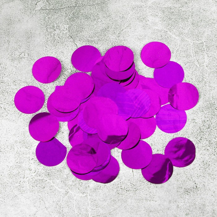 Наполнитель для шара "Конфетти круг" 2,5 см, фольга, цвет розовый 500г 