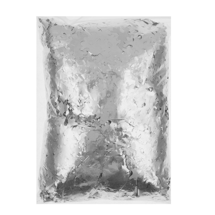 Наполнитель для шара "Конфетти снежинка" 3,5 см, фольга, цвет серебряный 500г 
