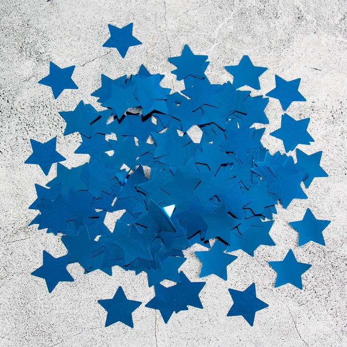 Наполнитель для шара Звезда синий 1,5 см, набор 9 штук 