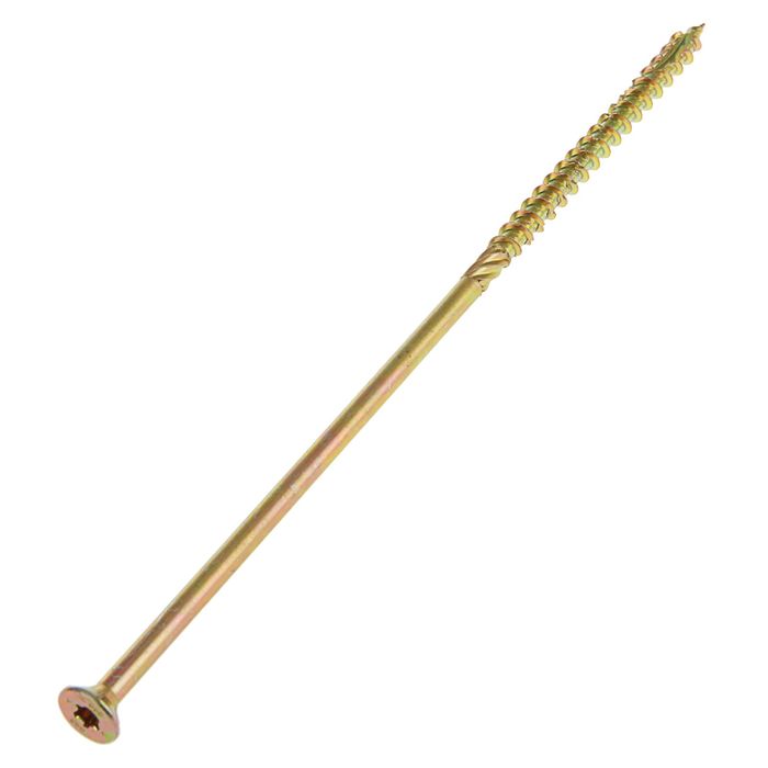 Саморез конструкционный INFIX, 8х260 мм, потай, Torx40, жёлтый цинк в ...