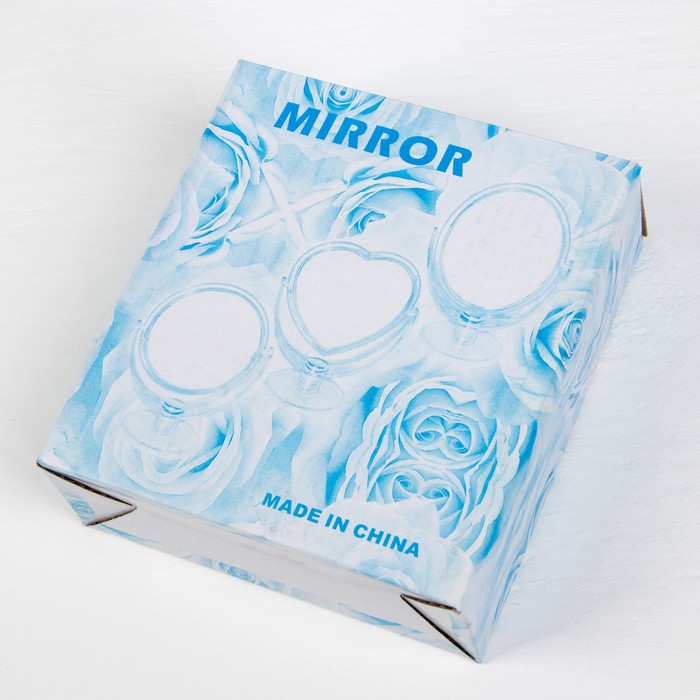 Зеркало настольное, двустороннее, с увеличением, зеркальная поверхность — 8,5 × 10 см, МИКС 