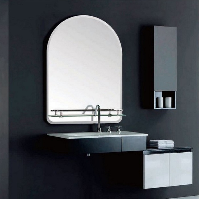 Зеркало в ванную комнату 600 х 450 мм "Ассоona A628", 1 полка 