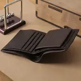 Портмоне мужское, 2 отдела, для карт, цвет кофе  - фото 3