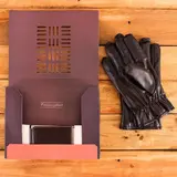 Подарочный набор "Любимому папе": перчатки и зажим для денег, экокожа  - фото 2