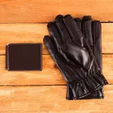 Подарочный набор "Любимому папе": перчатки и зажим для денег, экокожа  - фото 3