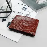 Портмоне мужское, отдел, для карт, для монет, питон, цвет светло-коричневый  - фото 2