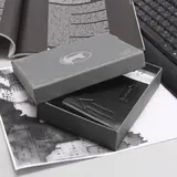 Портмоне мужское, 2 отдела, для карт, для монет, на кнопке, цвет чёрный  - фото 5