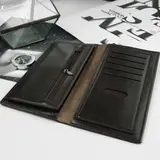 Портмоне мужское, 5 отделов, для карт, для монет, цвет кофе  - фото 2