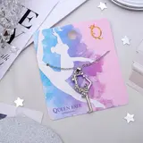 Кулон "Гимнастка", цвет белый в серебре, 45см 