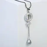 Кулон на шнурке "Знак Венеры" с цепочкой, цвет радужно-чёрный, 50см 