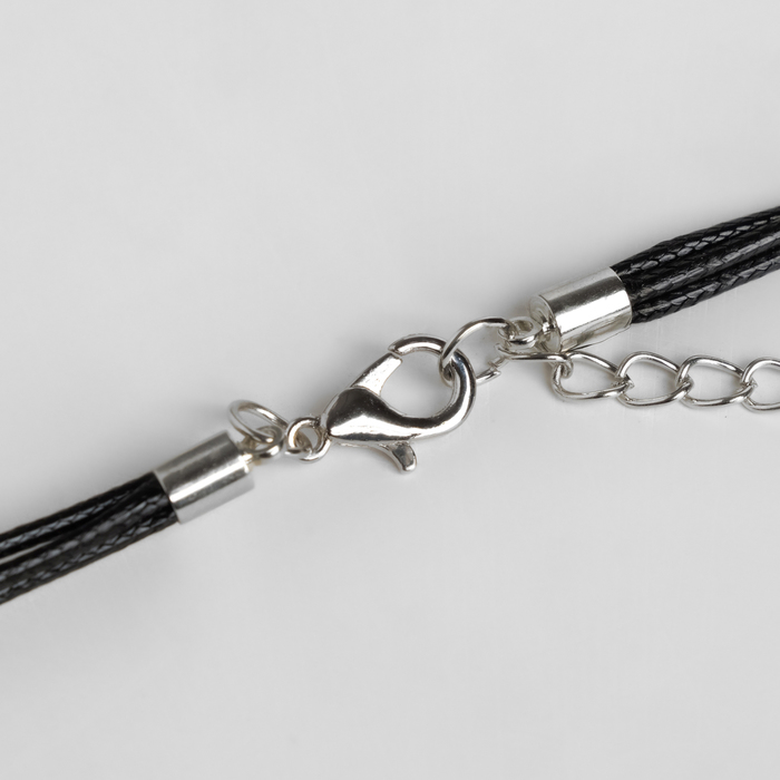 Кулон на шнурке "Алхимия" спрессованный диск, цвет чернёное серебро, 45см 