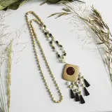 Кулон ручная работа, деревянный "Капри" 