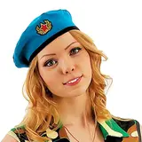 Карнавальный берет «Военный», цвет голубой, оттенки МИКС 