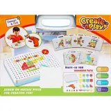 Конструктор в чемоданчике «Создавай и играй», с электрическим шуруповёртом, 106 деталей  - фото 3