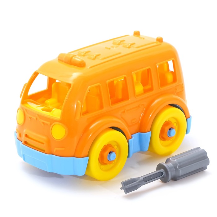 Конструктор-транспорт «Автобус малый», 15 элементов (в пакете) 