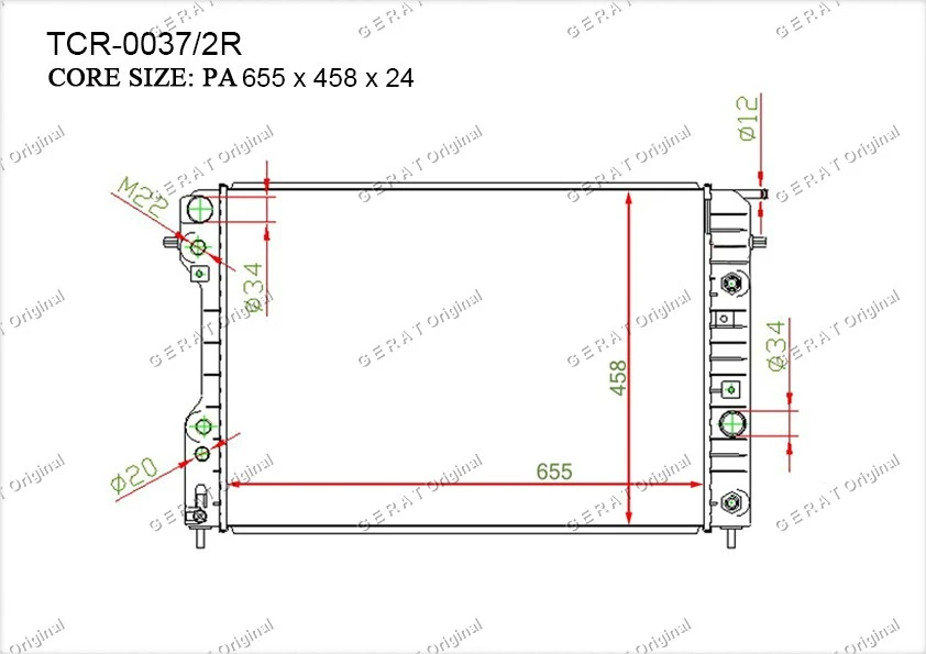 Радиатор основной Gerat TCR-0037/2R