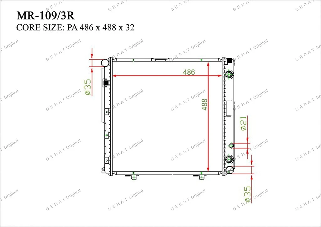 Радиатор основной Gerat MR-109/3R - фото 3