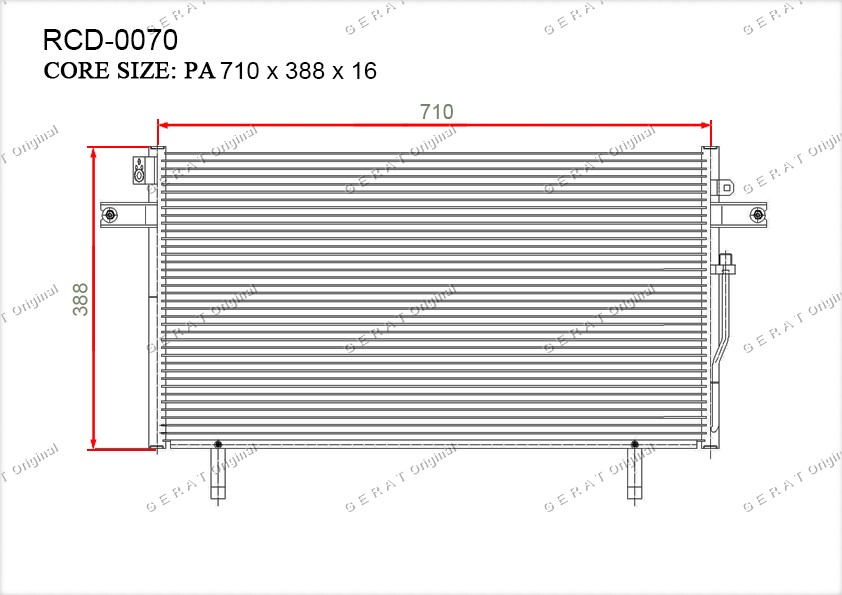 Радиатор кондиционера Gerat RCD-0070