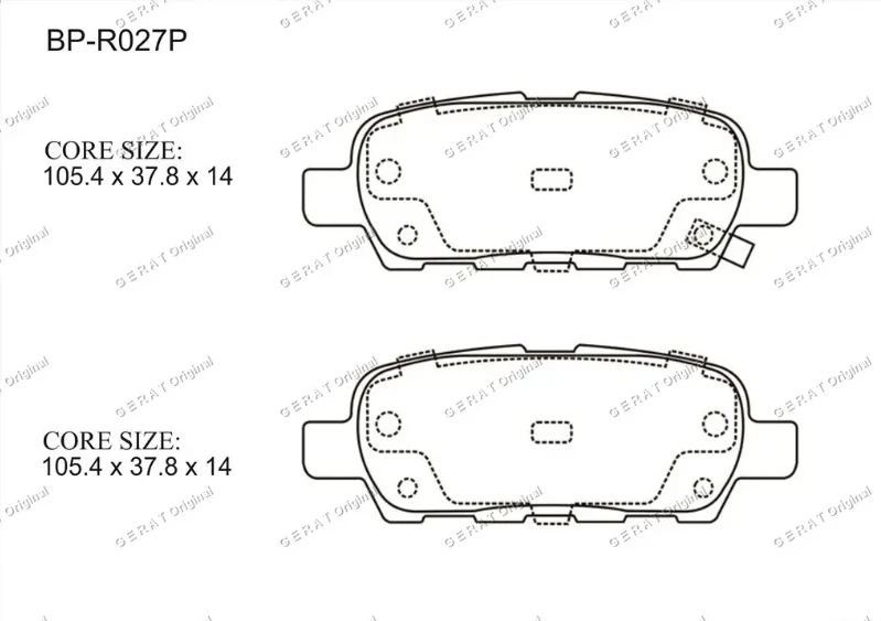 Тормозные колодки Gerat BP-R027P (задние) Performance