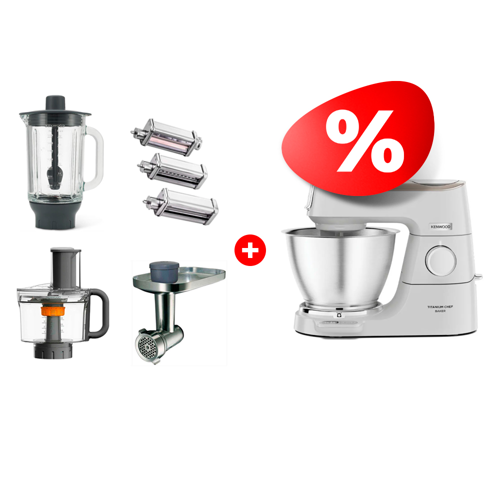 Кешенді Kenwood ас үй машинасы KVL 65.001 WH + 6 саптама