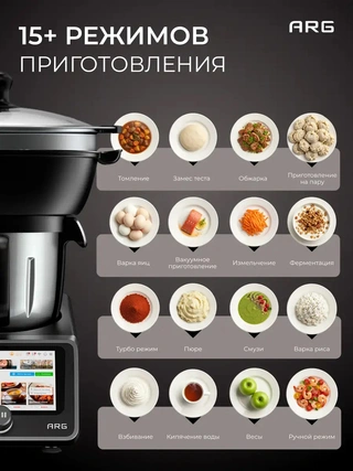 Комплект Кухонный робот ARG Cook+ CR-1 + Погружной блендер ARG HB-6010  - фото 4
