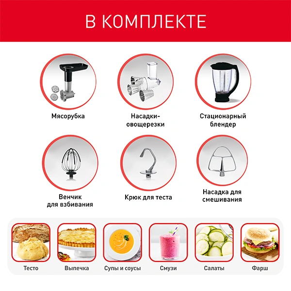 Кухонная машина Moulinex QA51AD10 - фото 10