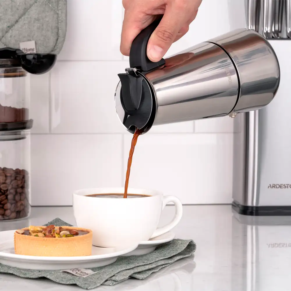 Гейзерная кофеварка Ardesto Gemini Apulia AR0806SS, 6 чашек - фото 9