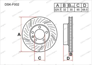 Тормозные диски Gerat DSK-F002 (передние)