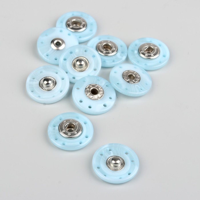 Кнопки пришивные декоративные, d = 23 мм, 5 шт, цвет голубой 