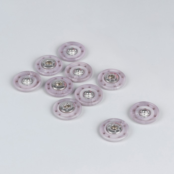 Кнопки пришивные декоративные, d = 23 мм, 5 шт, цвет серый 
