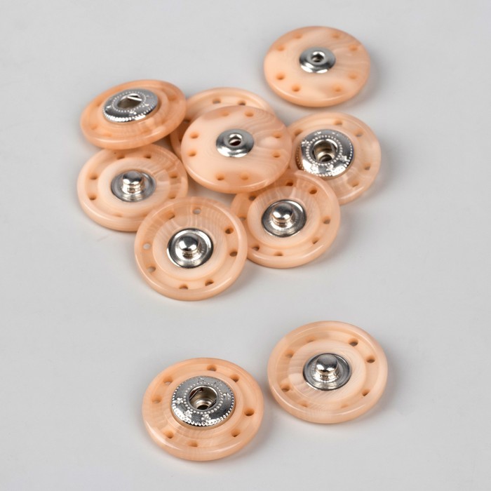 Кнопки пришивные декоративные, d = 23 мм, 5 шт, цвет бежевый 