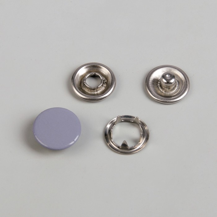 Кнопки рубашечные, закрытые, d = 9,5 мм, 1000 шт, цвет серый 