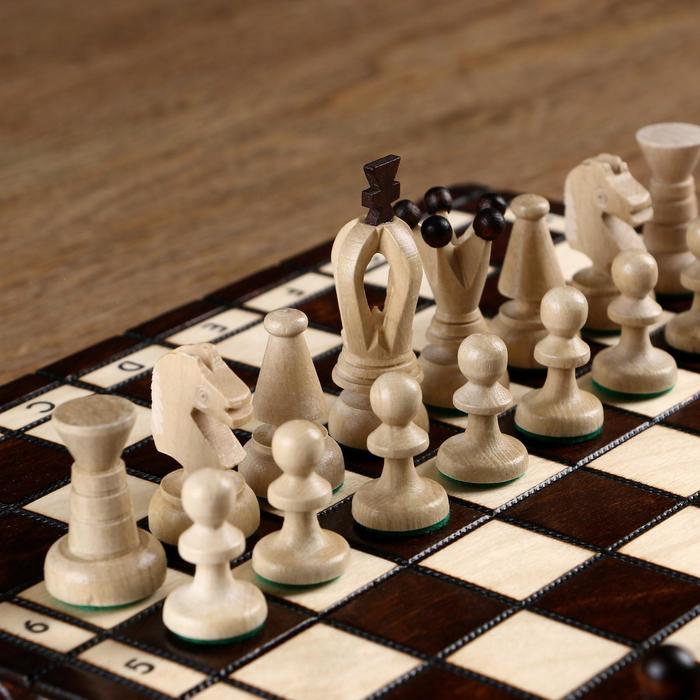 Шахматы "Королевские", 28х28 см, король h=6 см.пешка h-3см 