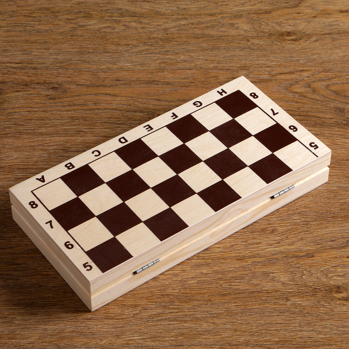 Шахматы "Пешка" (доска дерево 29х29 см, фигуры пластик. король h=7.2 см, пешка h=4 см) 